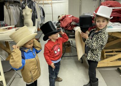 Children play dress up at Castleton